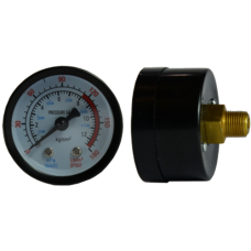 С-41 Манометр 42мм 1/8" 12kg/cm2-180PSI (металлический корпус выход сзади)