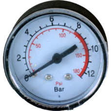 С-43 Манометр 53мм 1/4" 12BAR-180PSI (пластмасс. корпус)